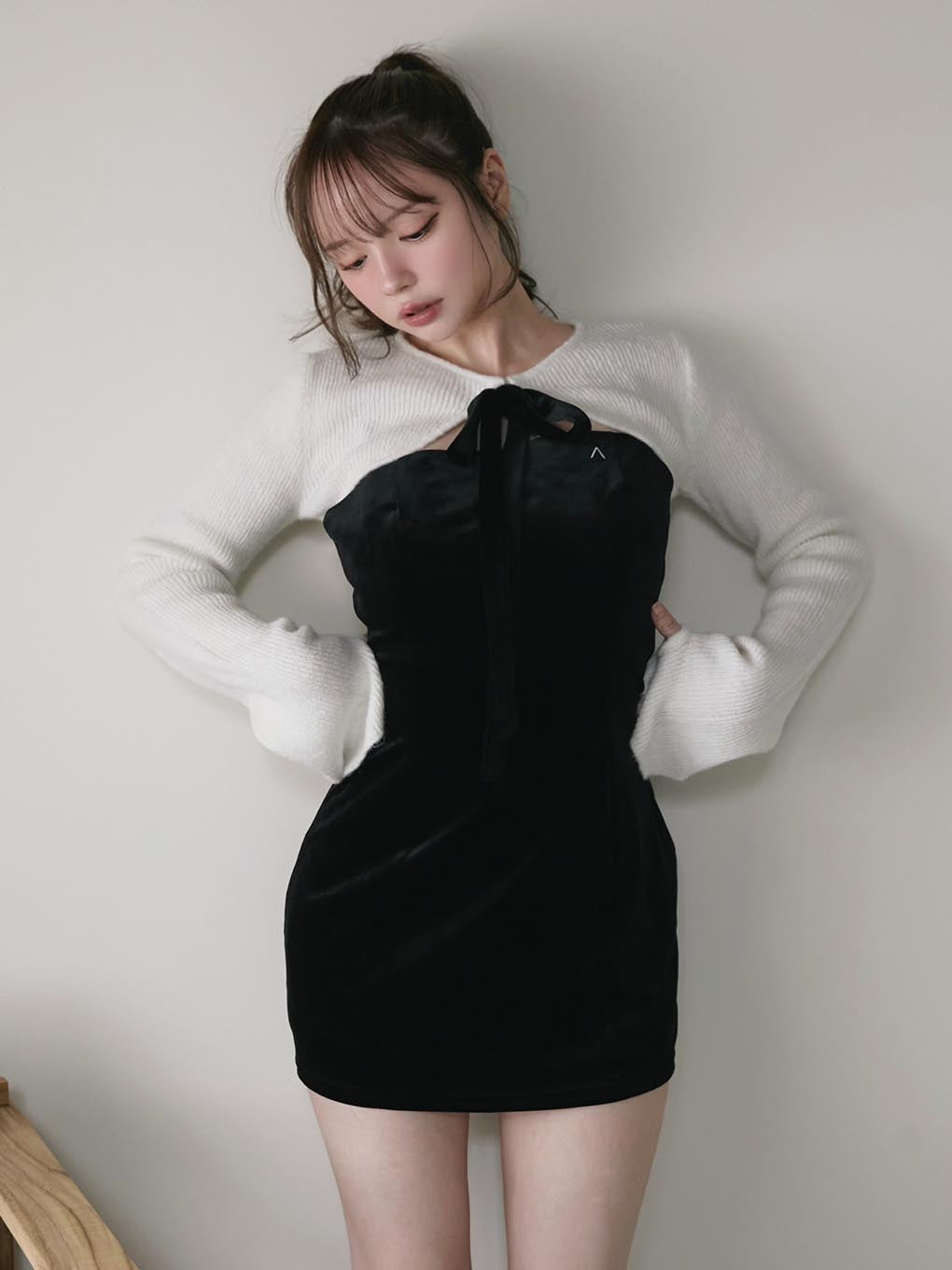 Anita ribbon mini dress