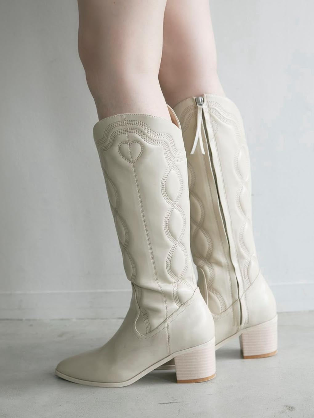 ANDMARY】Heart point western boots