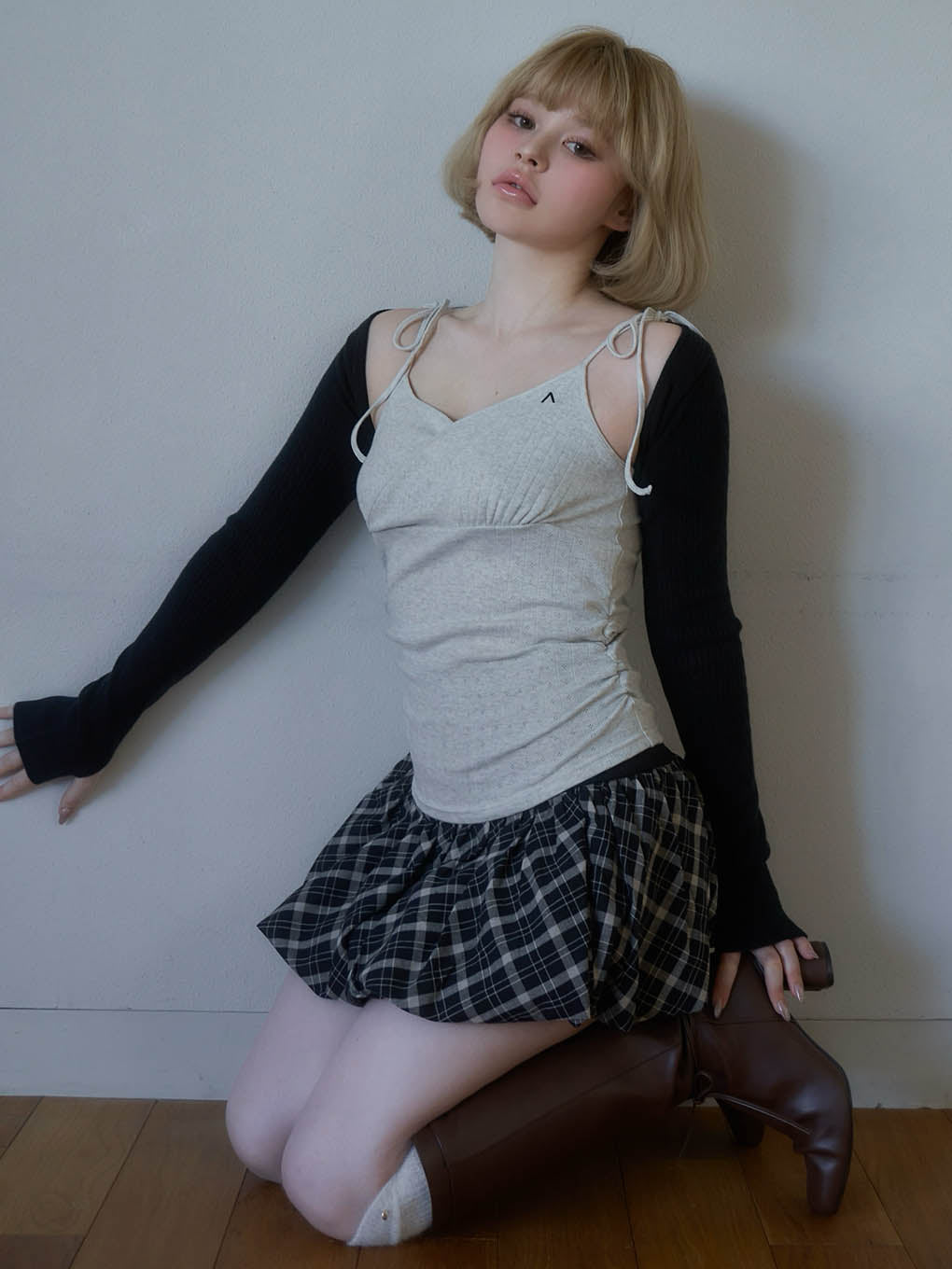 Nancy check skirt