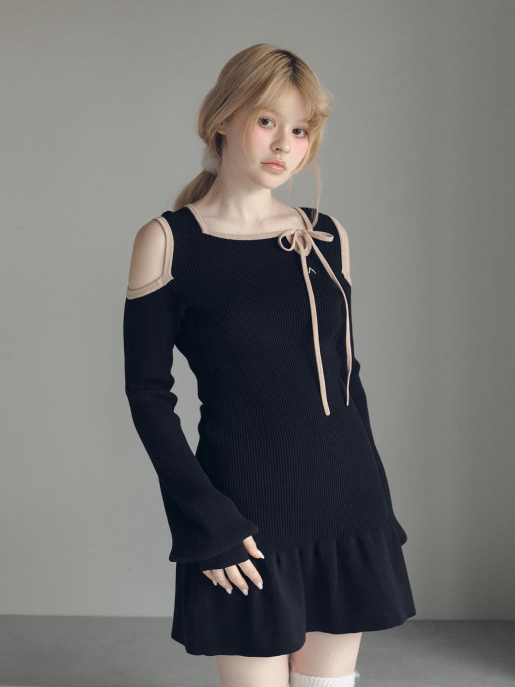 Annie ribbon mini dress