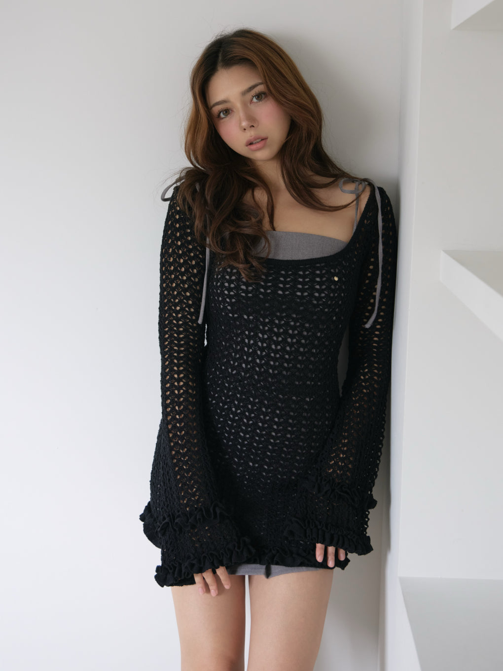Grenda pleats set mini dress