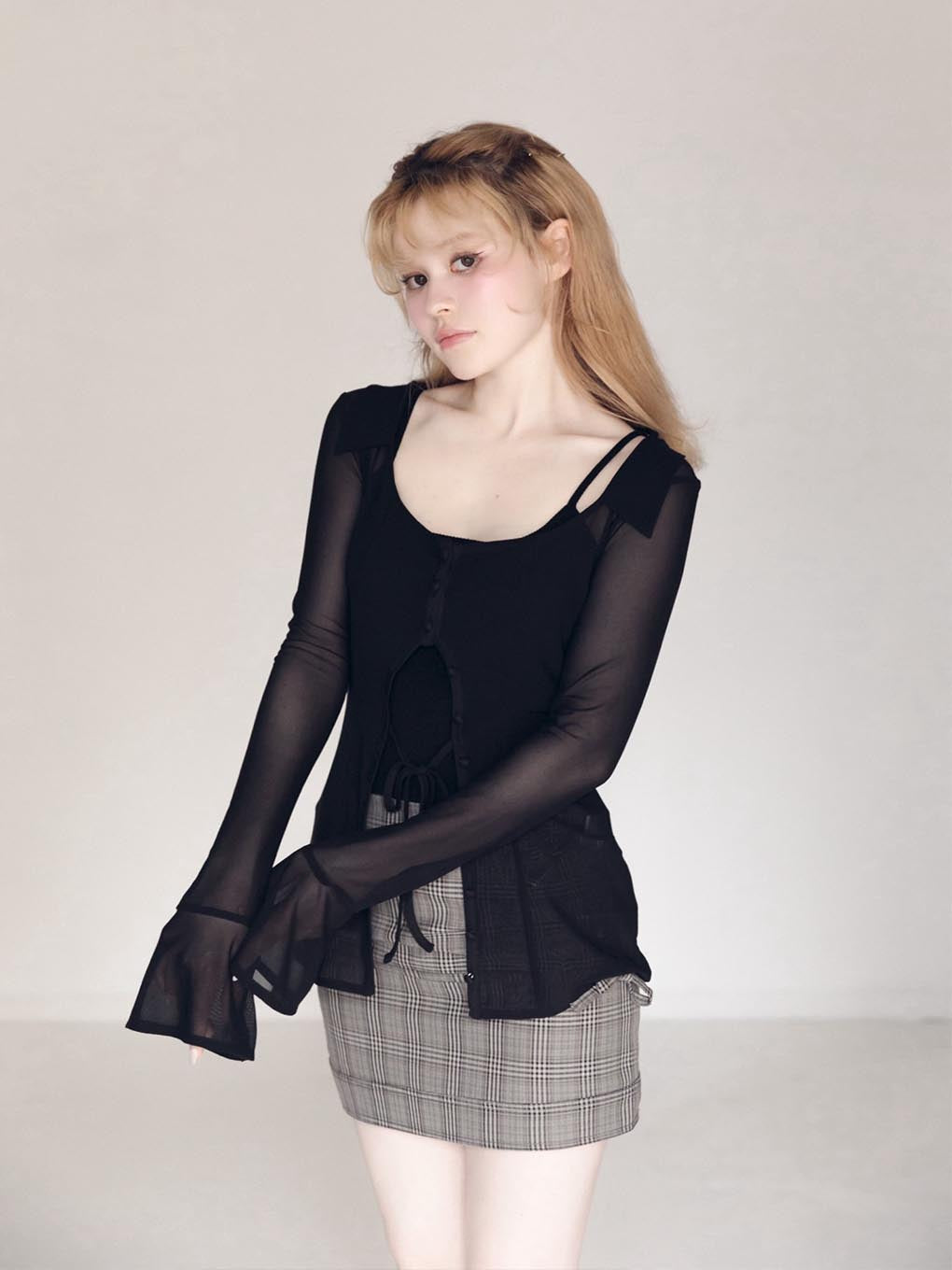 Jean tulle cardigan
