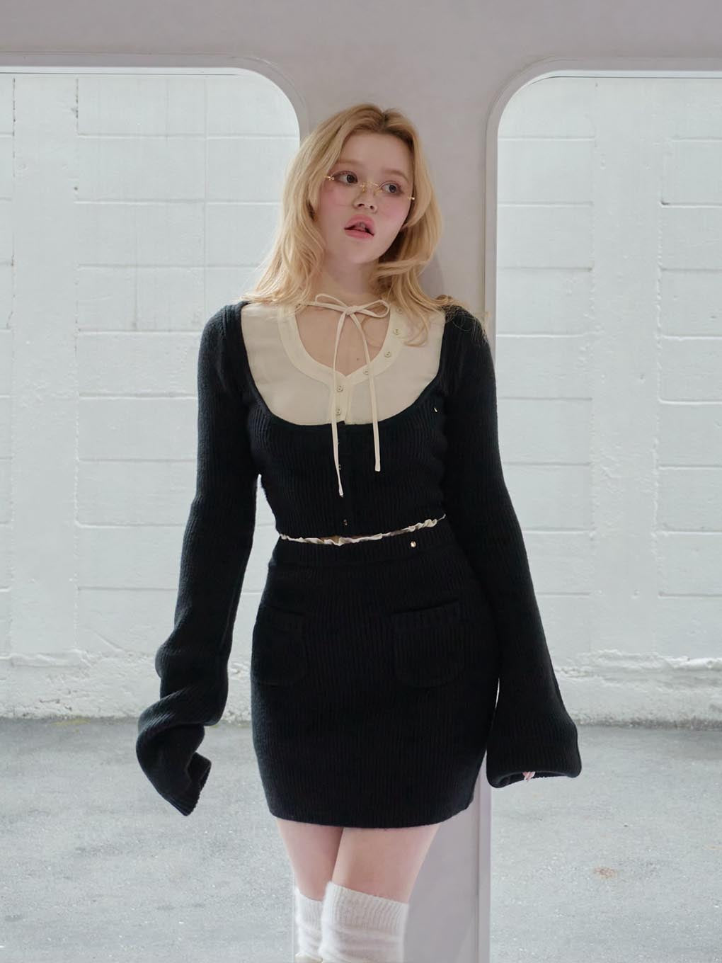Rebecca knit mini skirt
