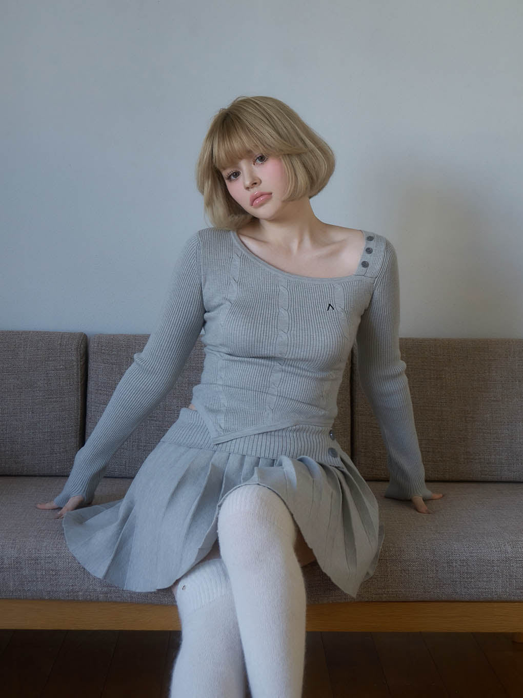 Jody pleats knit set up