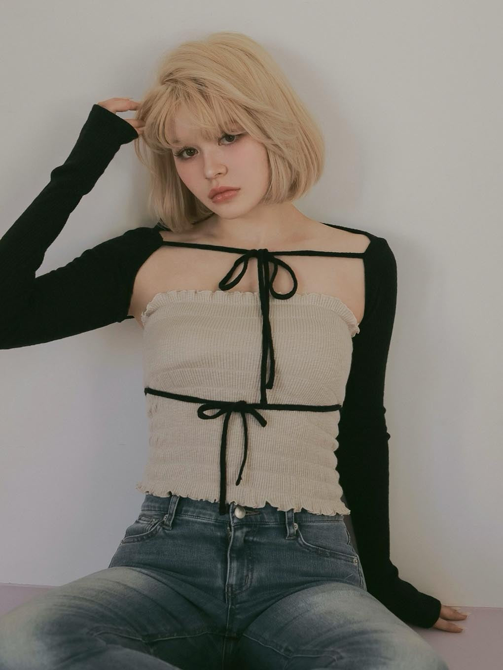 Mei shirring tops