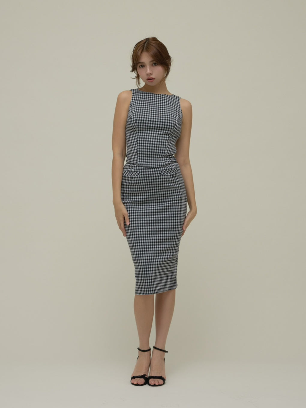 Ruru gingham set up long