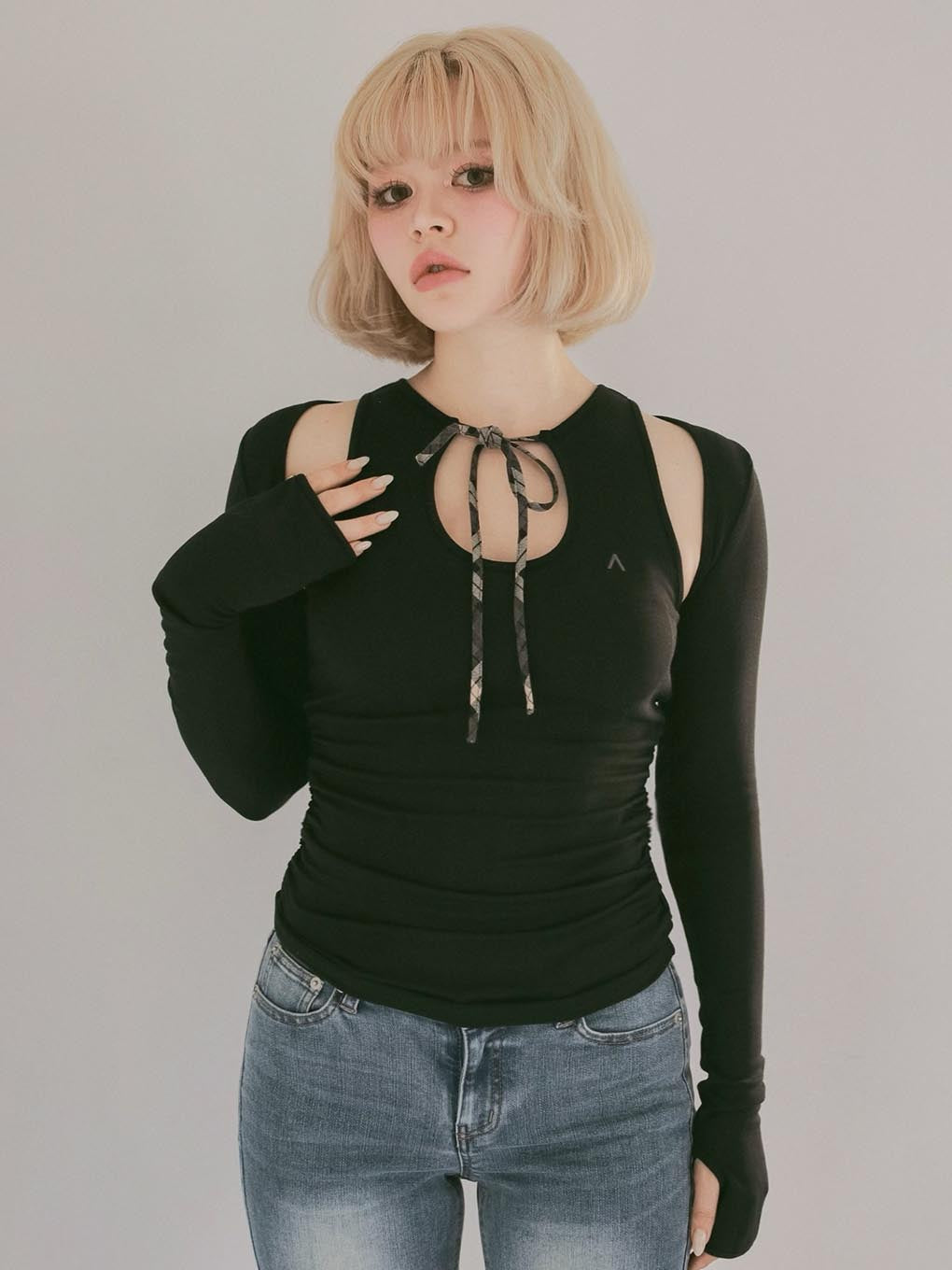 ANDMARY】Hannah check tops