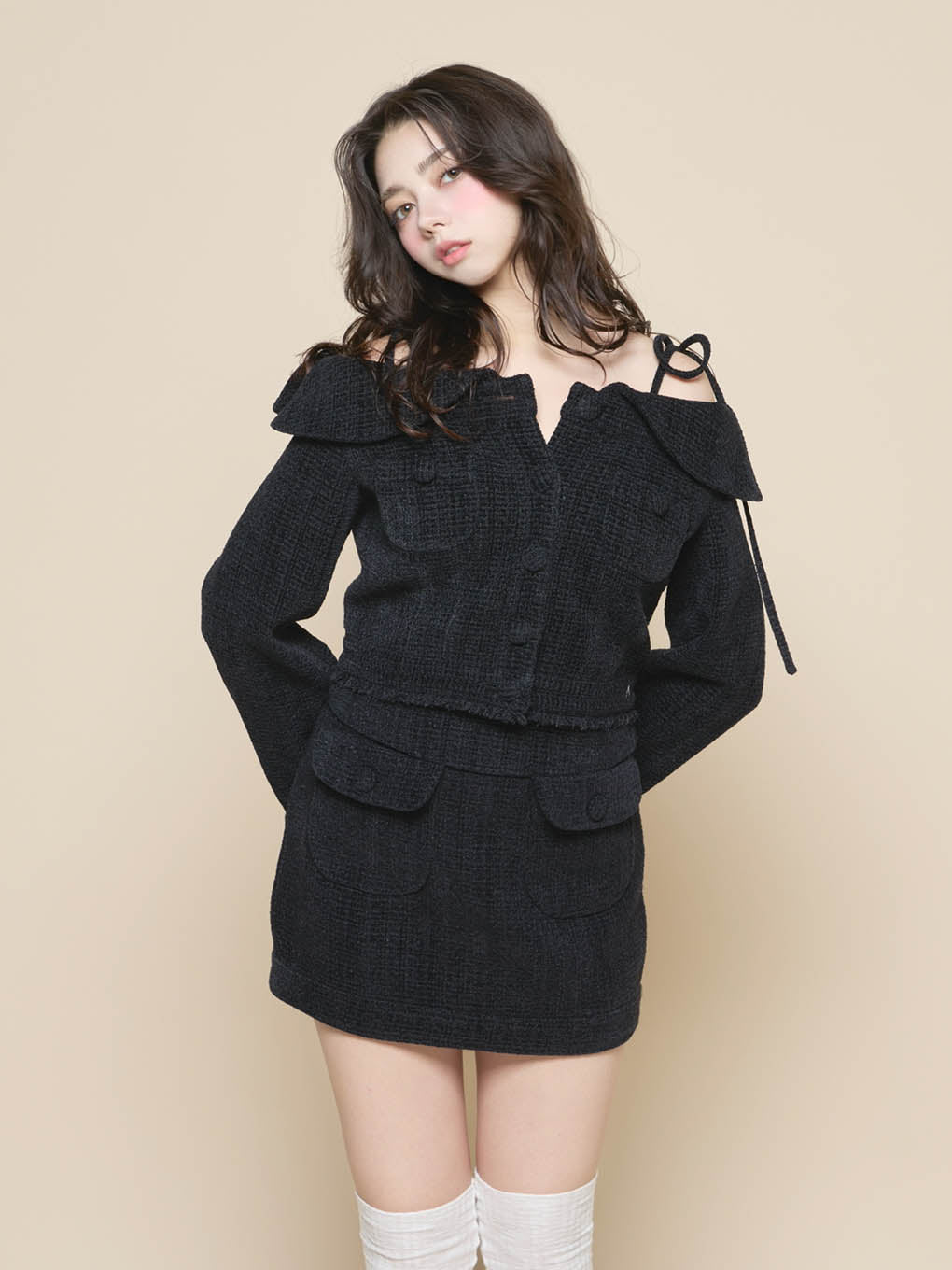 Twiggy tweed jacket set