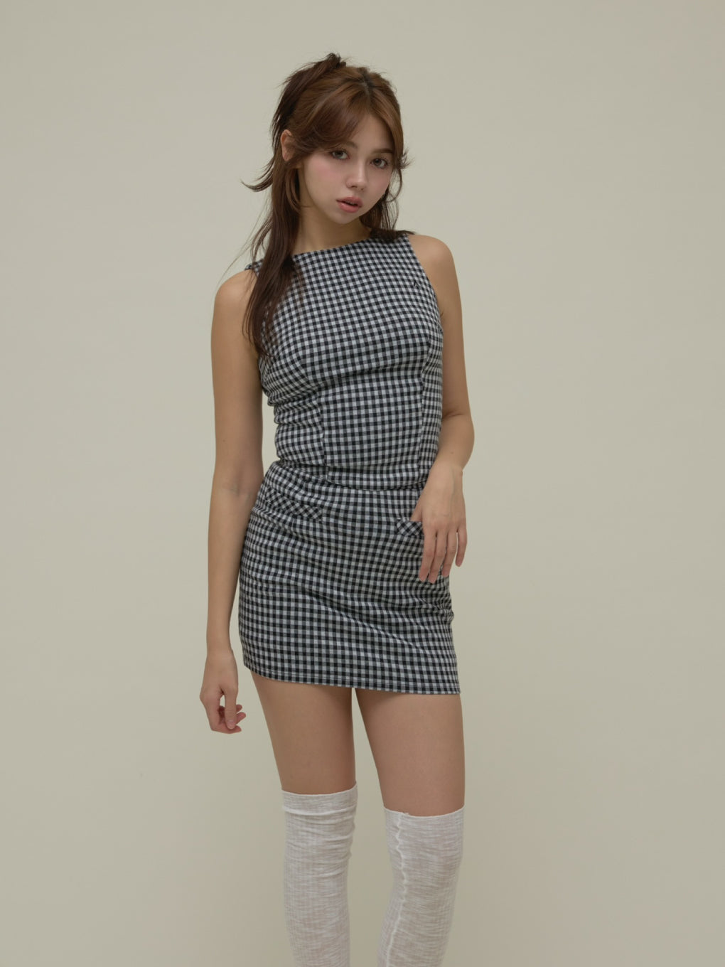 Ruru gingham set up mini