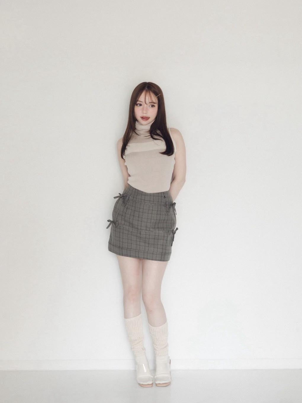 Hanna check mini skirt