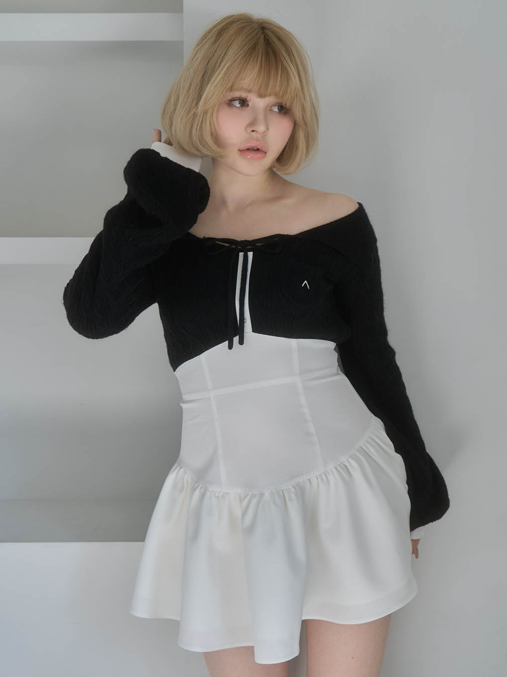 Tess blouse mini dress