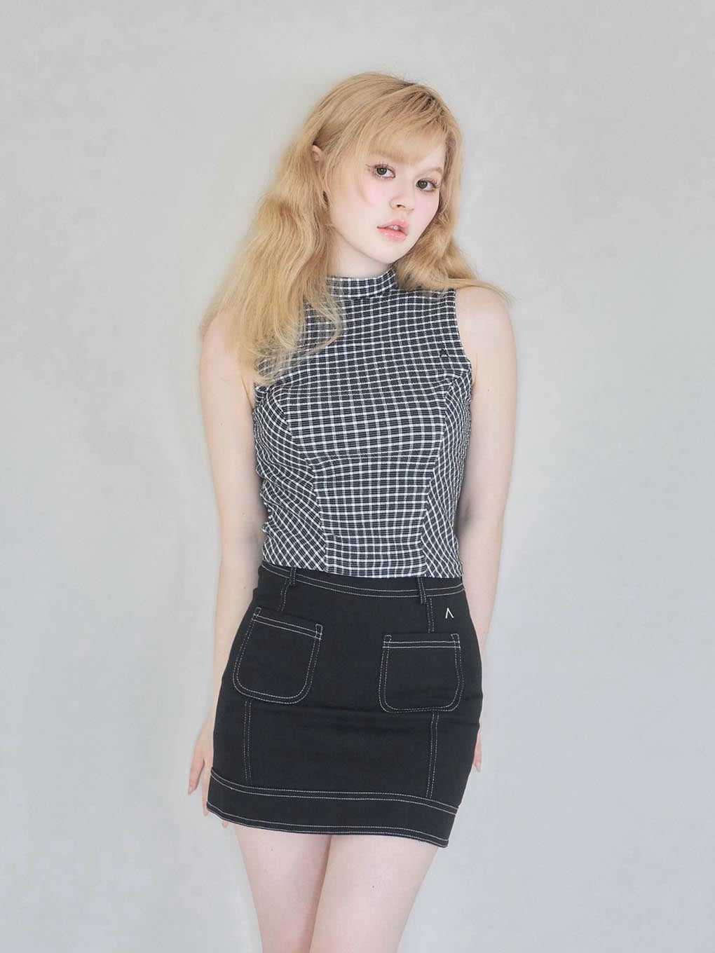 ANDMARY】Natalie check tops