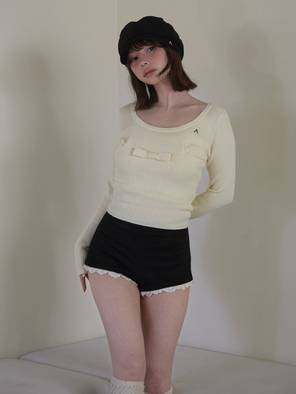 Suede mini pants