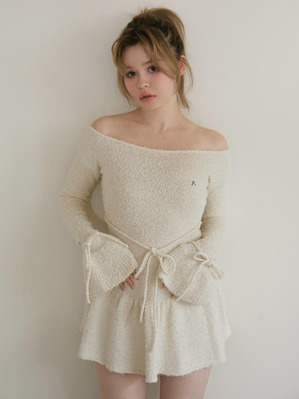Sailor knit mini dress