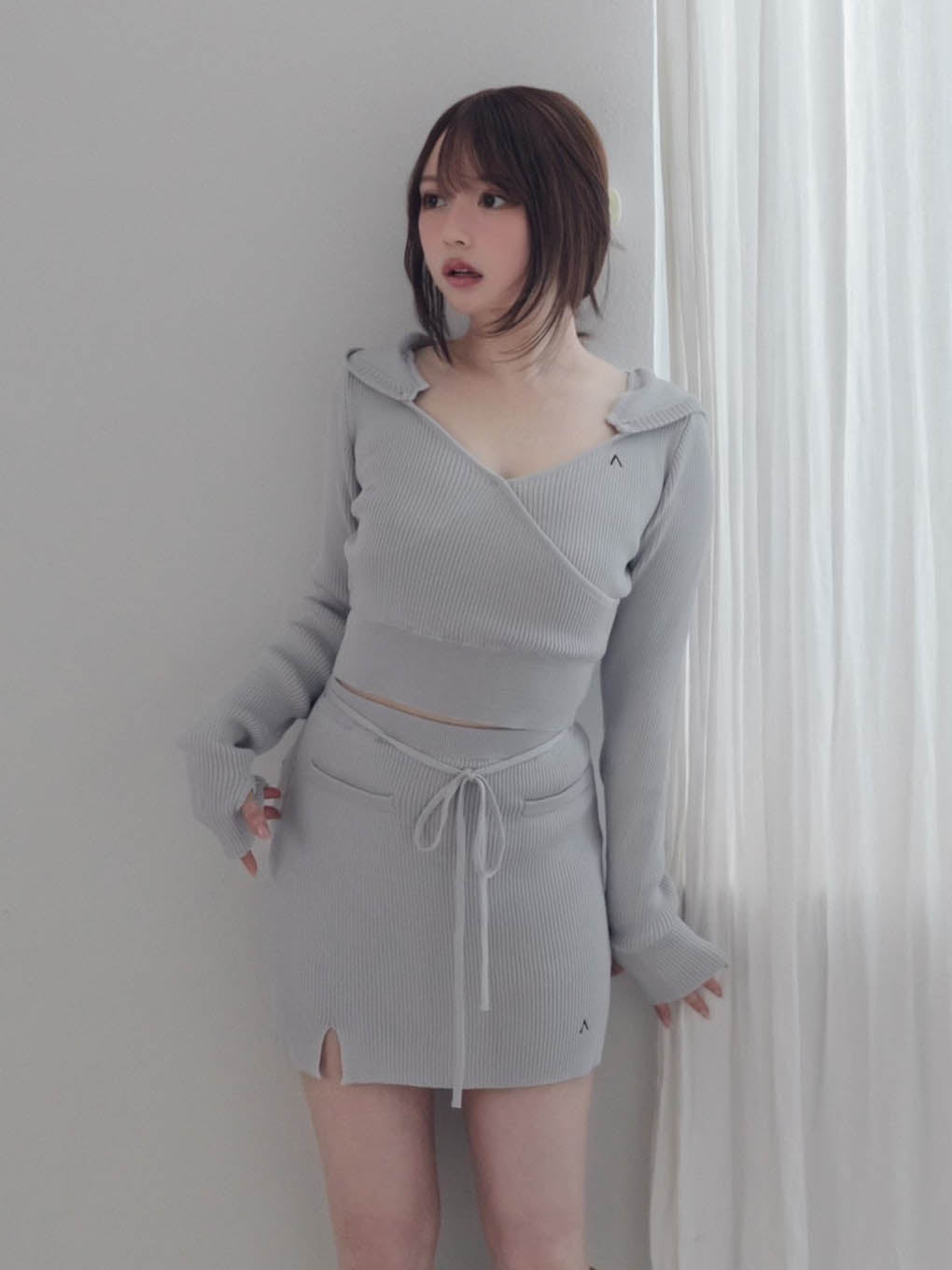 Lilly silk knit skirt