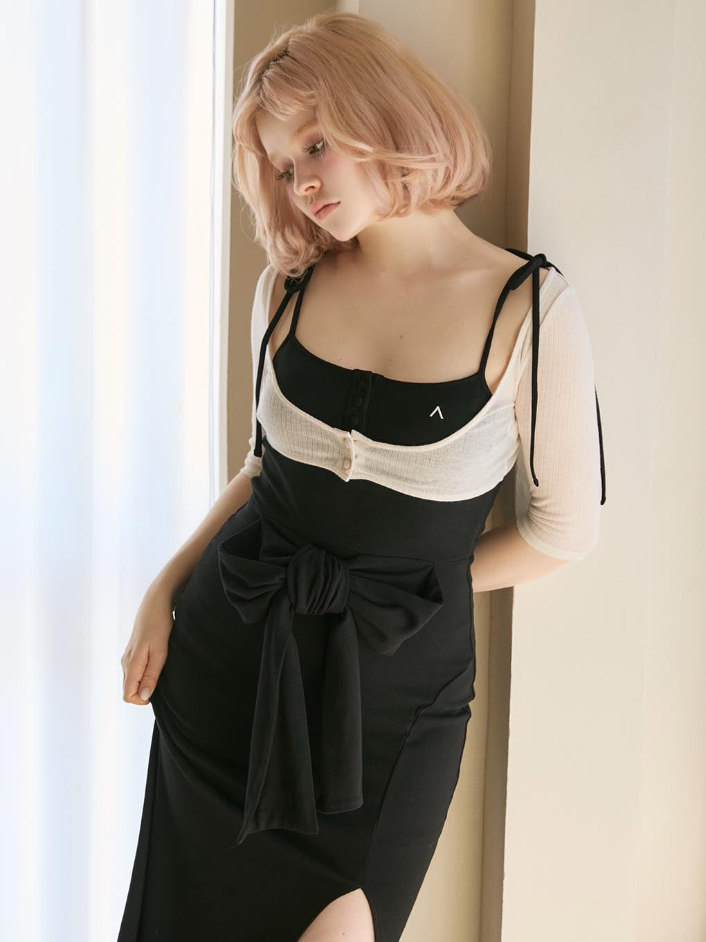 Lady like ribbon dress
