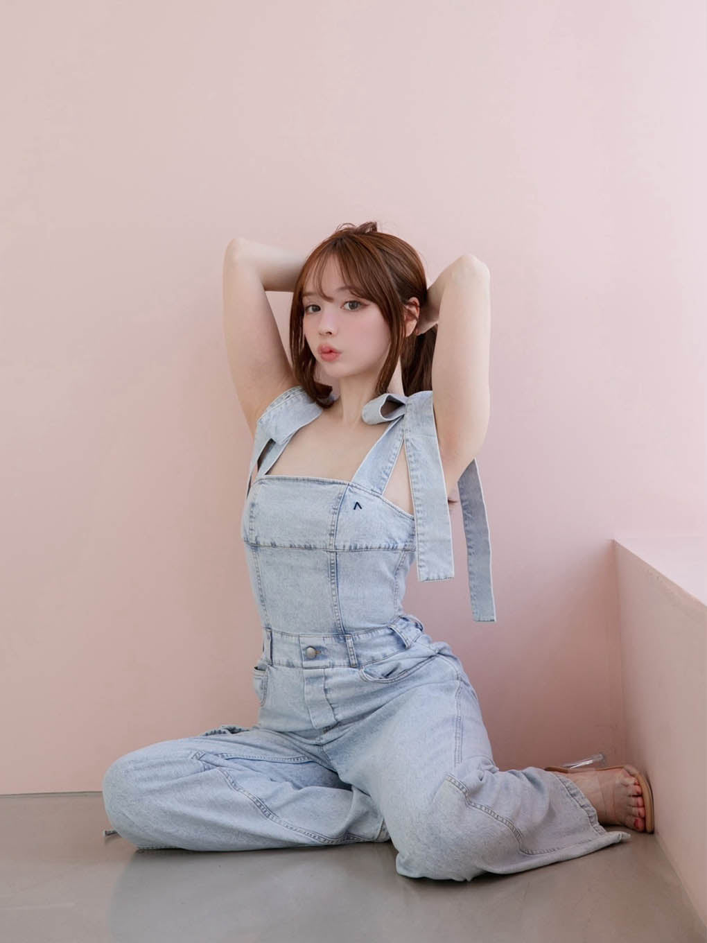 Nicola ribbon denim allinone