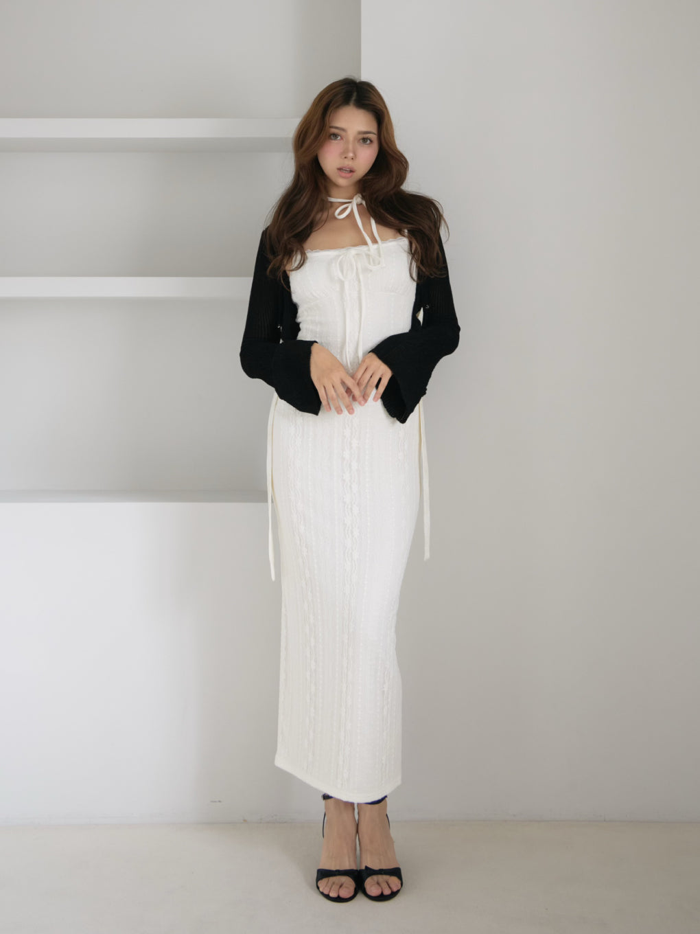 Aria flower set long dress