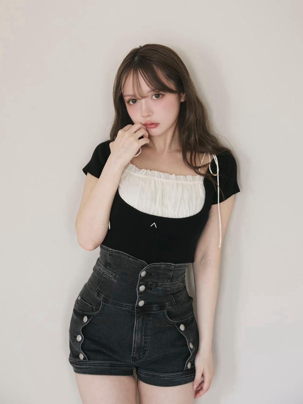 Ribbon denim allinone