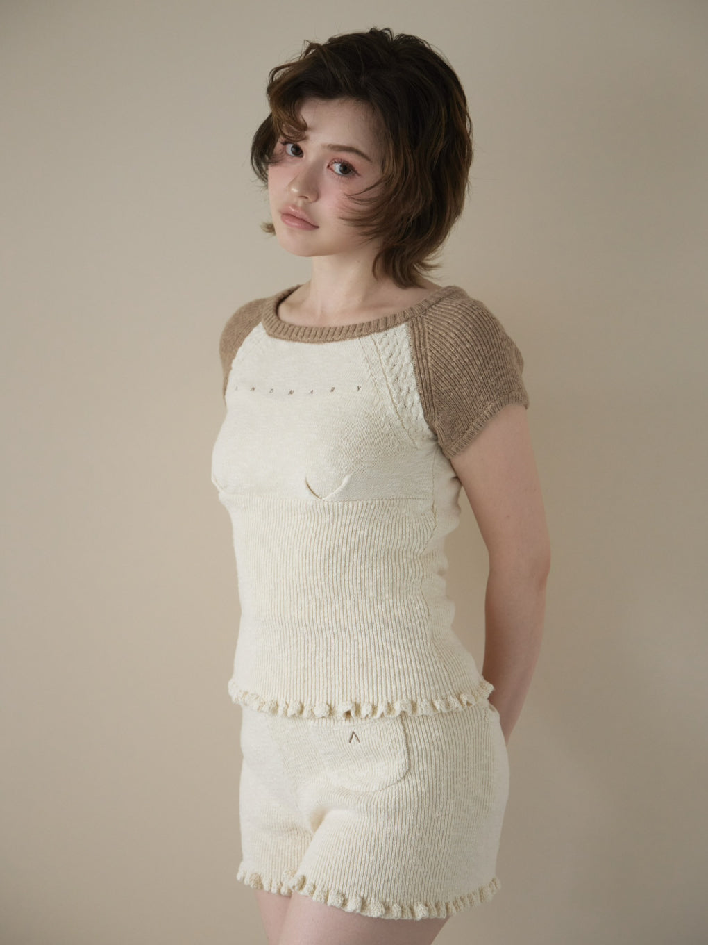 Lala frill knit set up