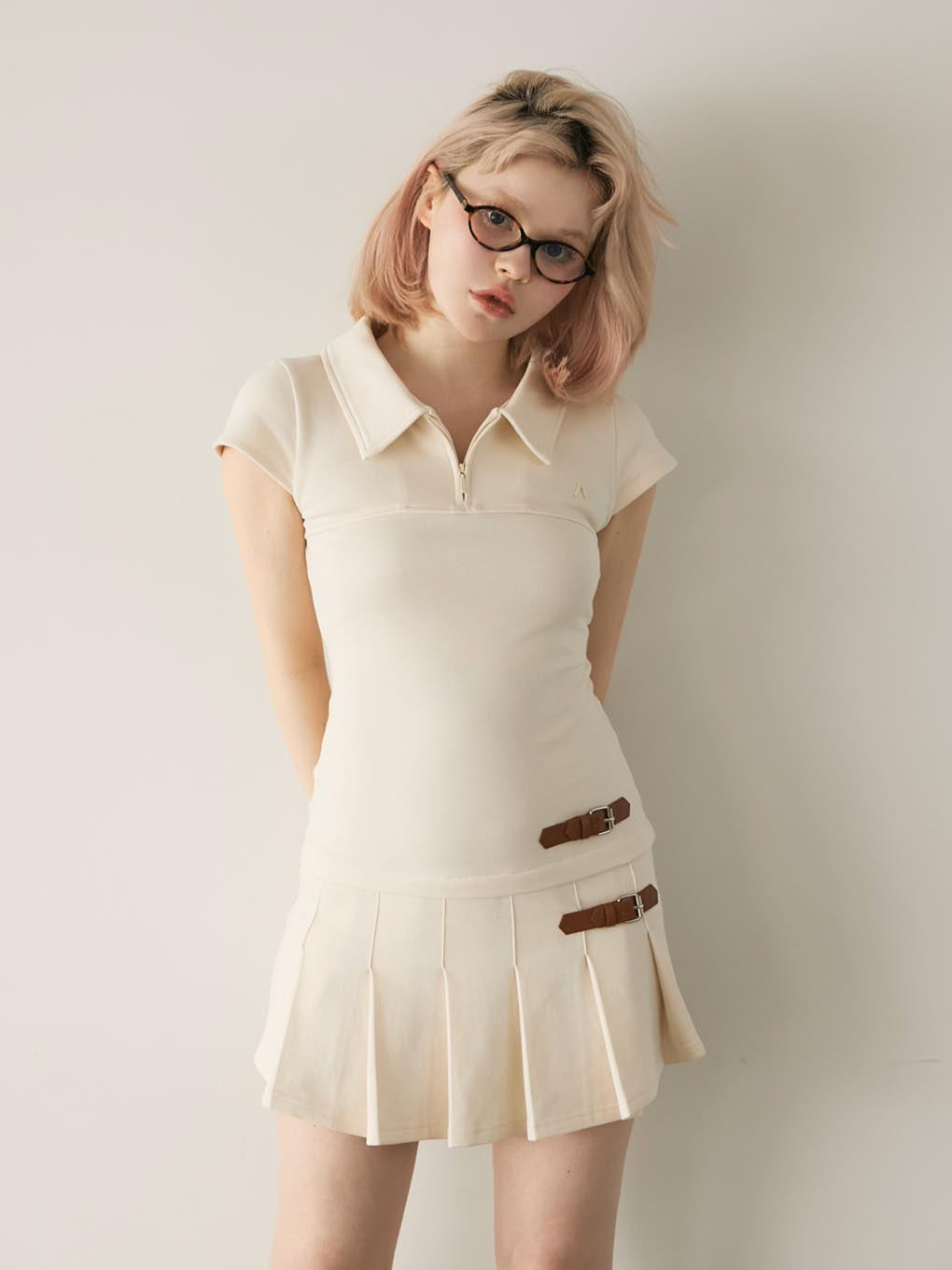 Luna pleats mini dress