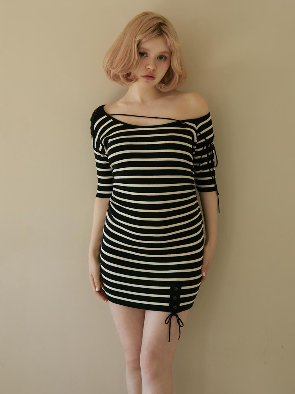 Connie ribbon mini dress