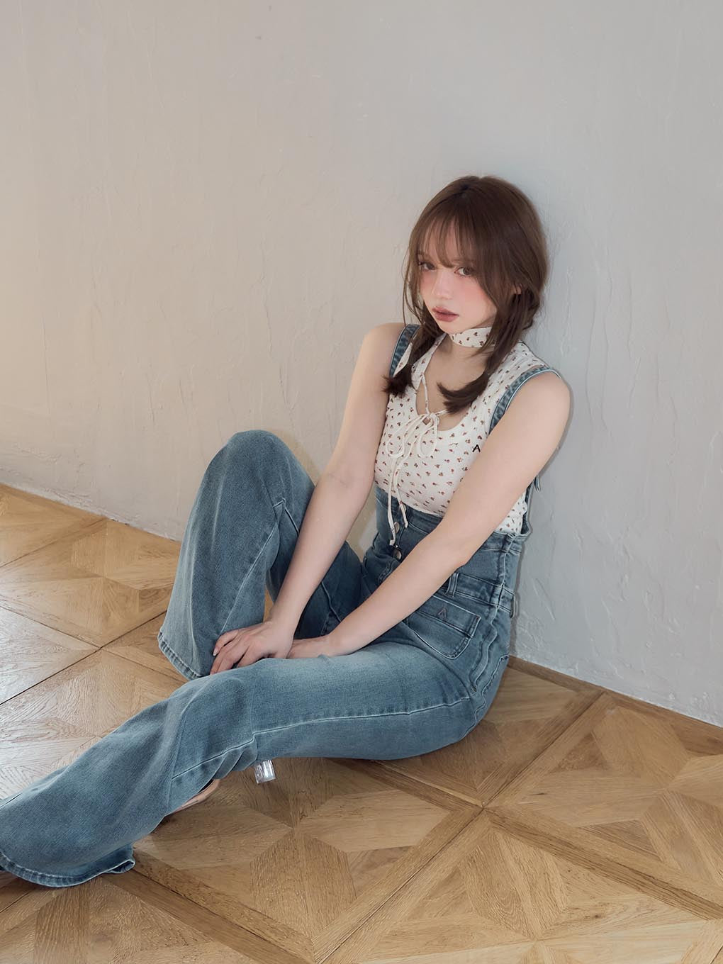 Heart hip denim allinone