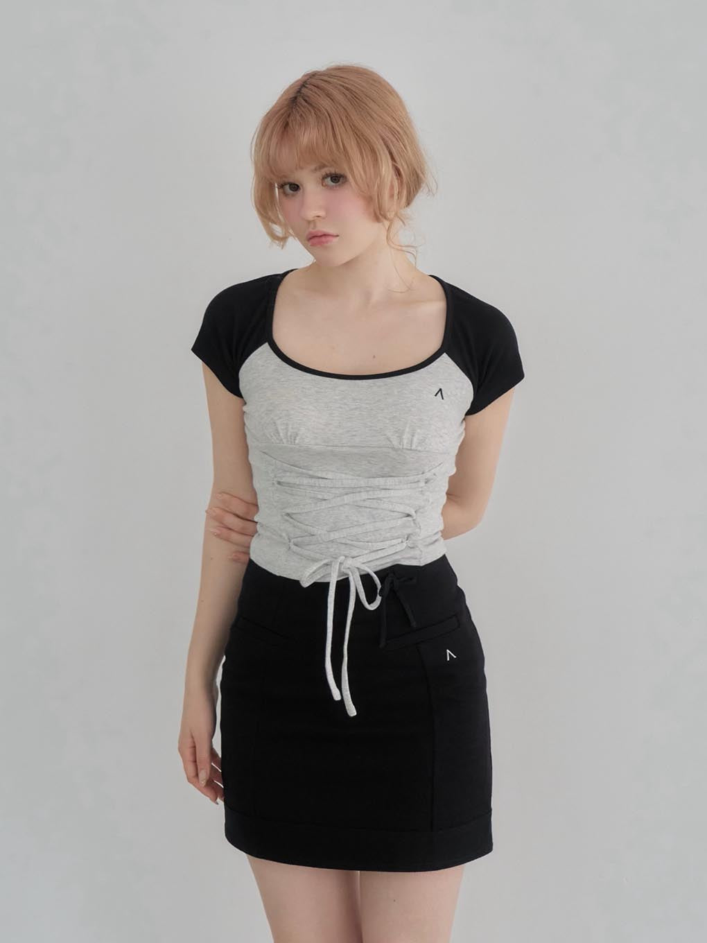 ANDMARY】Stacy laceup tops