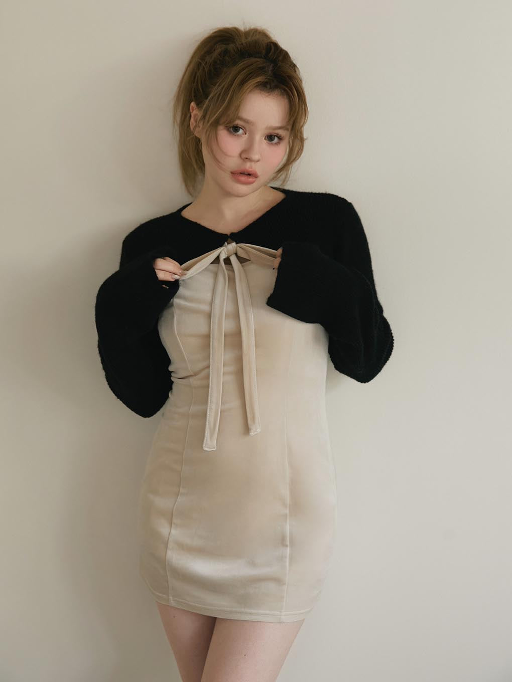 Anita ribbon mini dress