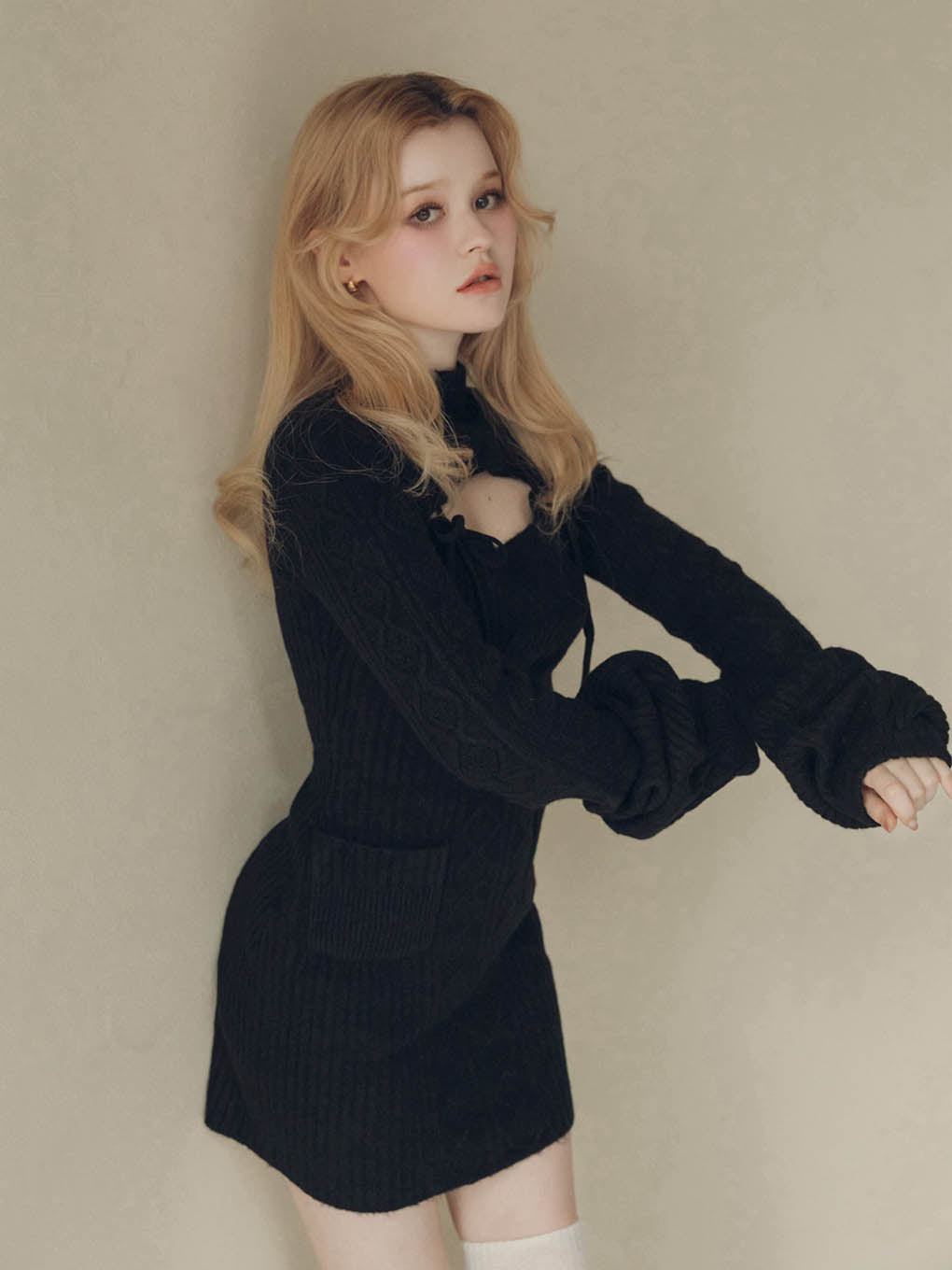 Bebe ribbon mini dress