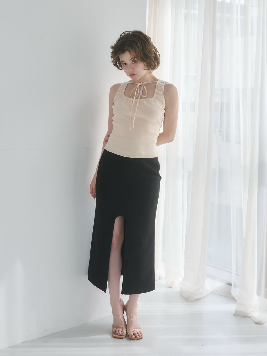 Quinn slit skirt