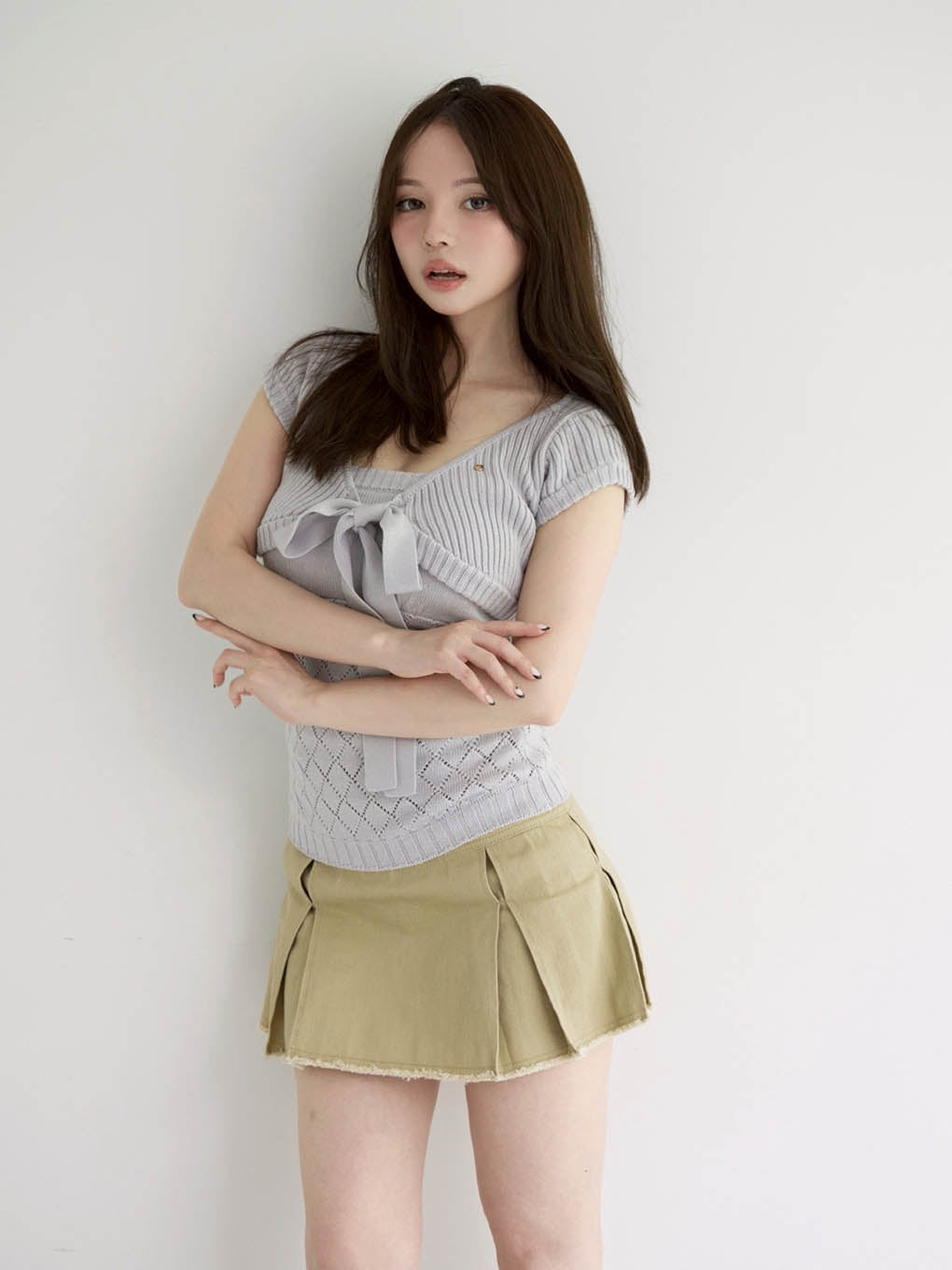 Mary logo cotton skirt
