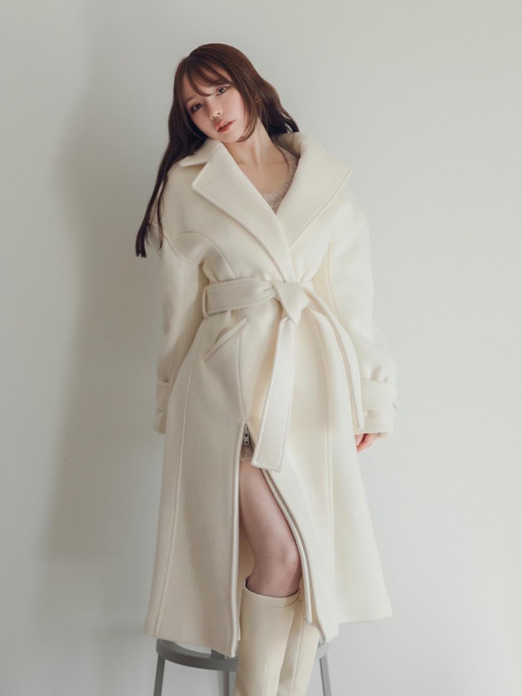 Ange slit long coat