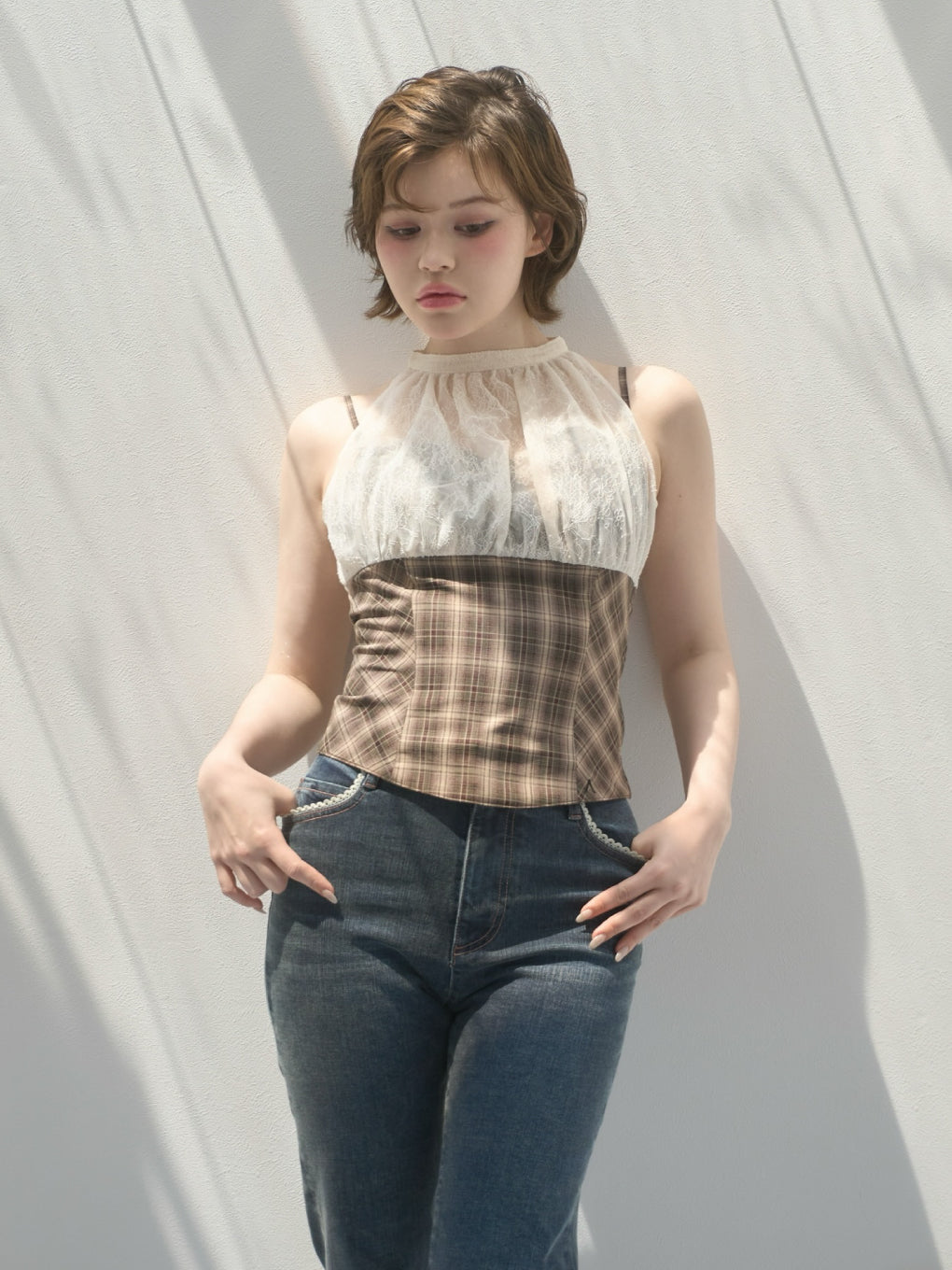 Ami check tops
