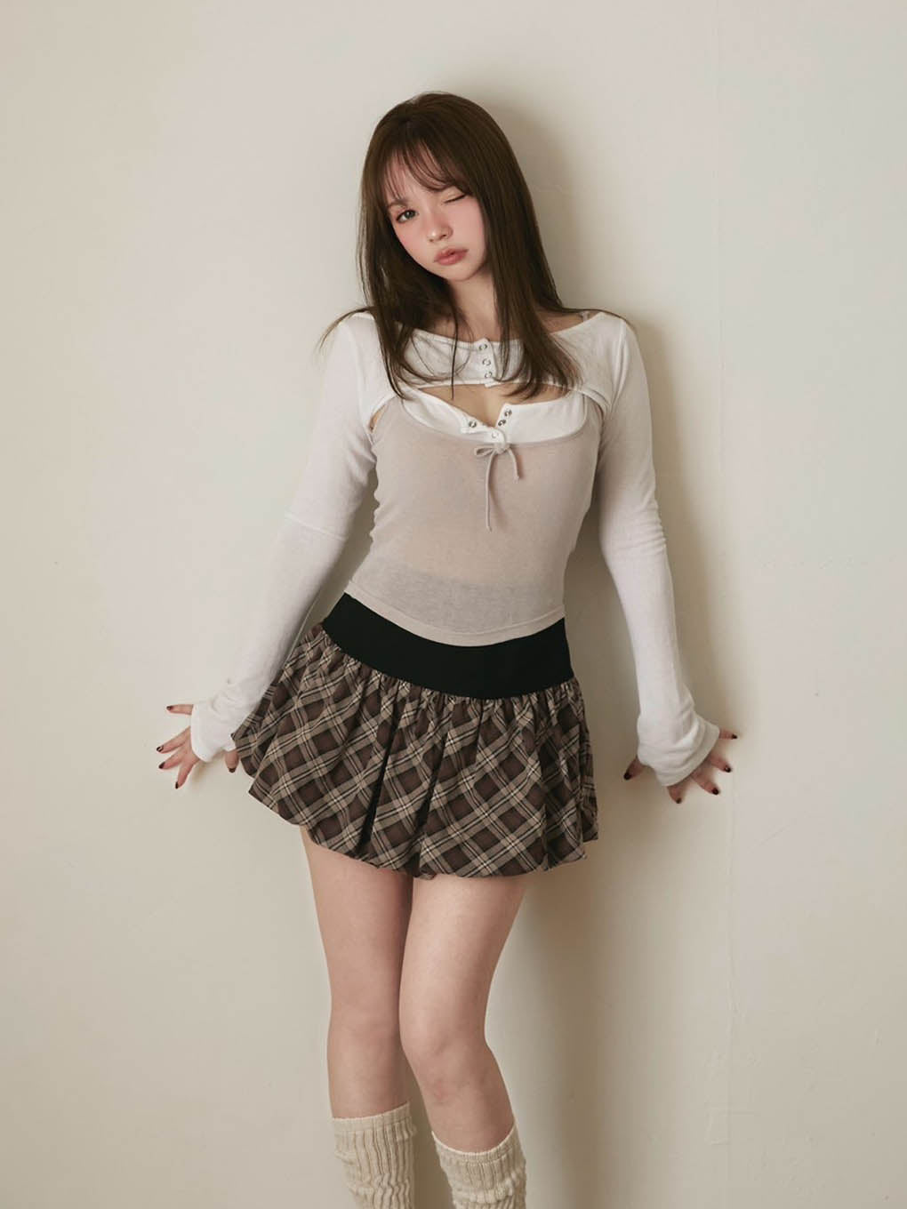 Nancy check skirt