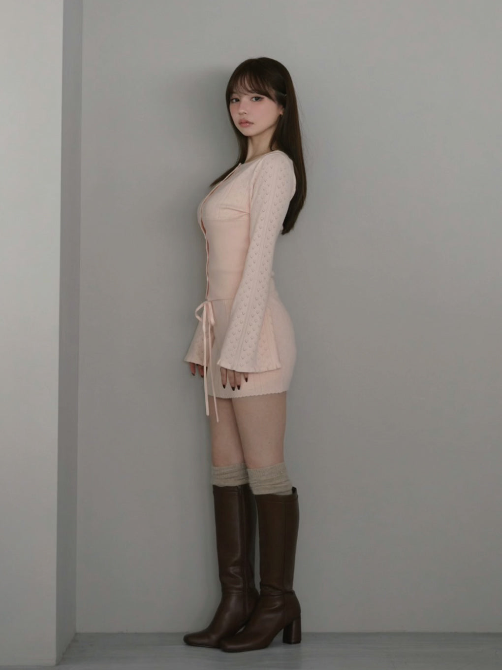 Heart crochet knit set up