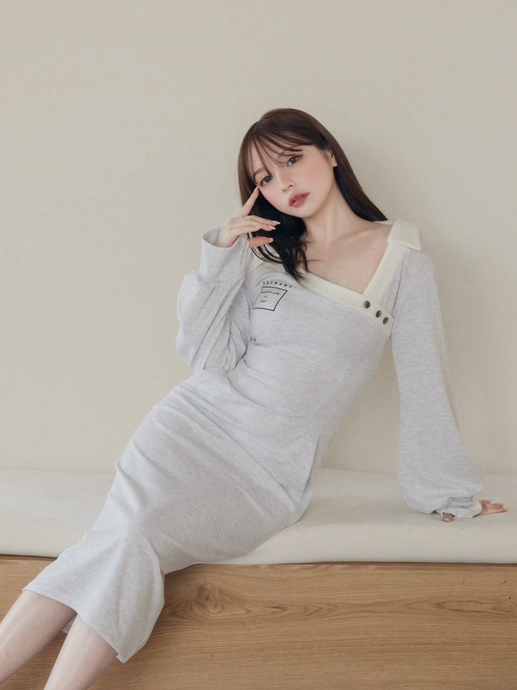 Lucy logo long dress