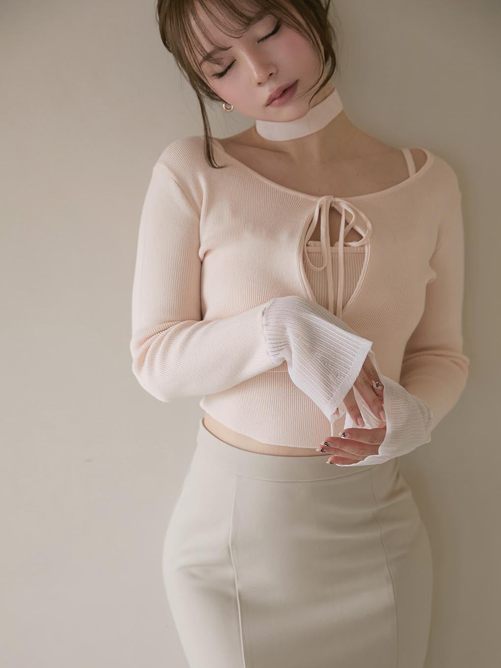 Candy sleeve knit set