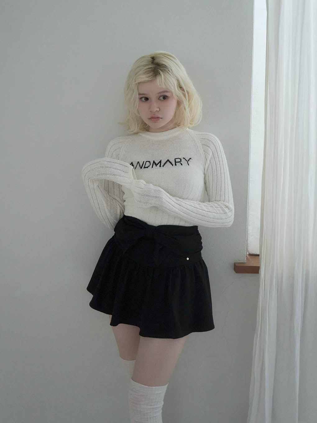 Liz ribbon mini skirt