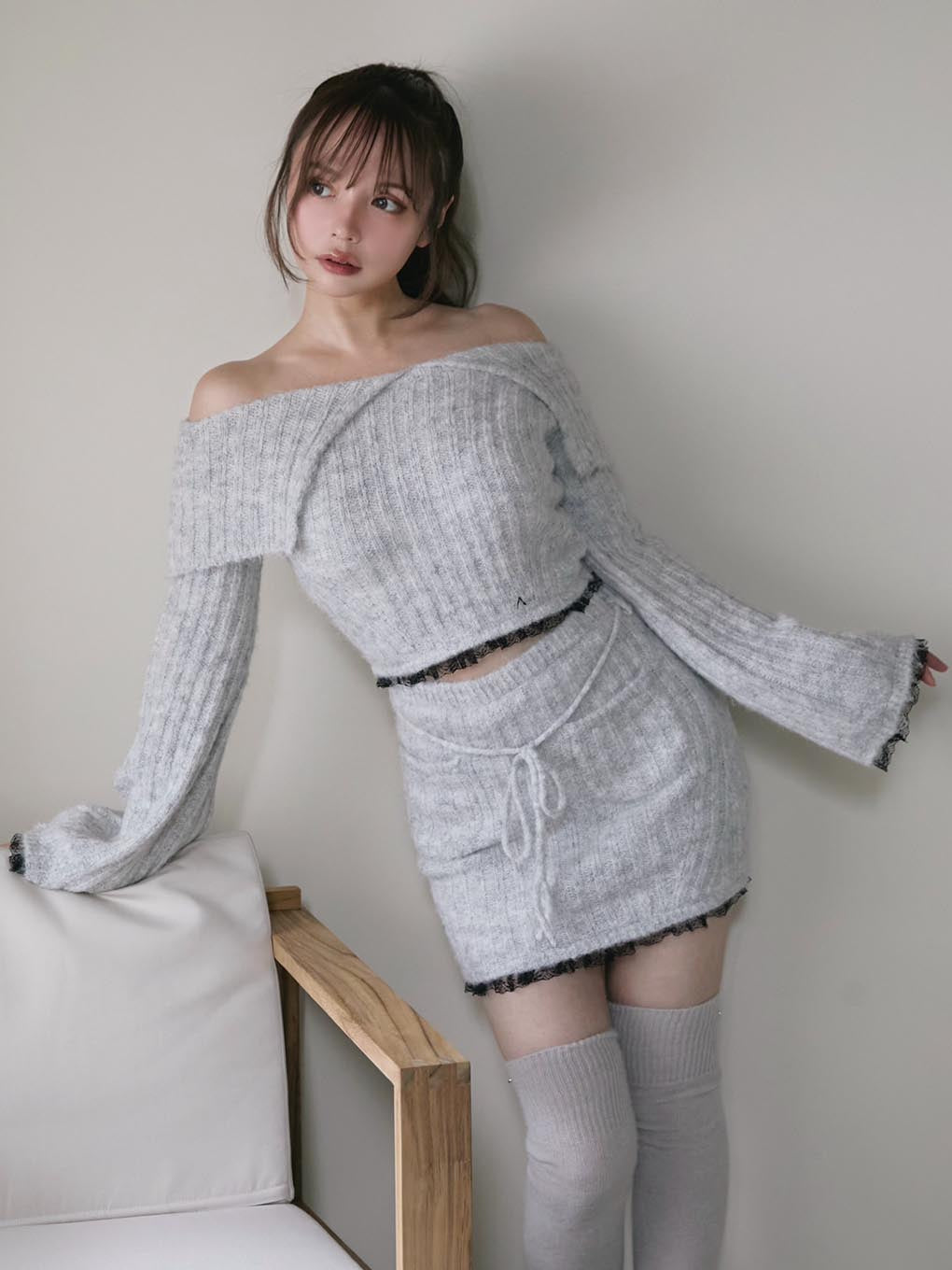 Erin lace knit set up