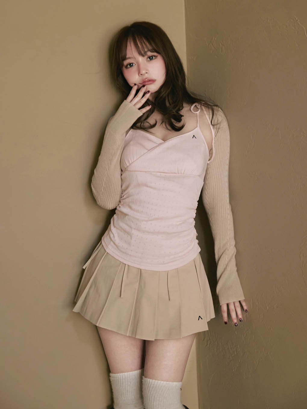 Jessica pleats mini skirt