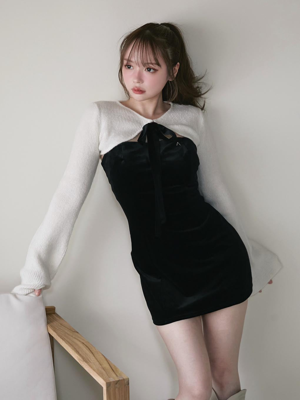 Anita ribbon mini dress