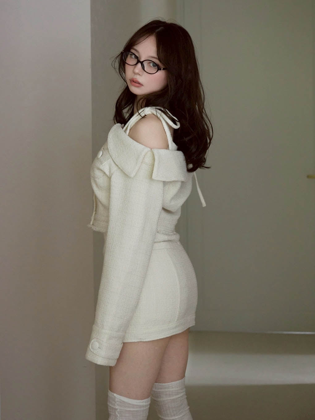 Twiggy tweed jacket set