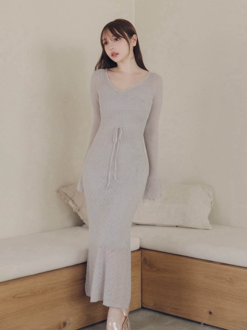 Bella seethrough knit dress