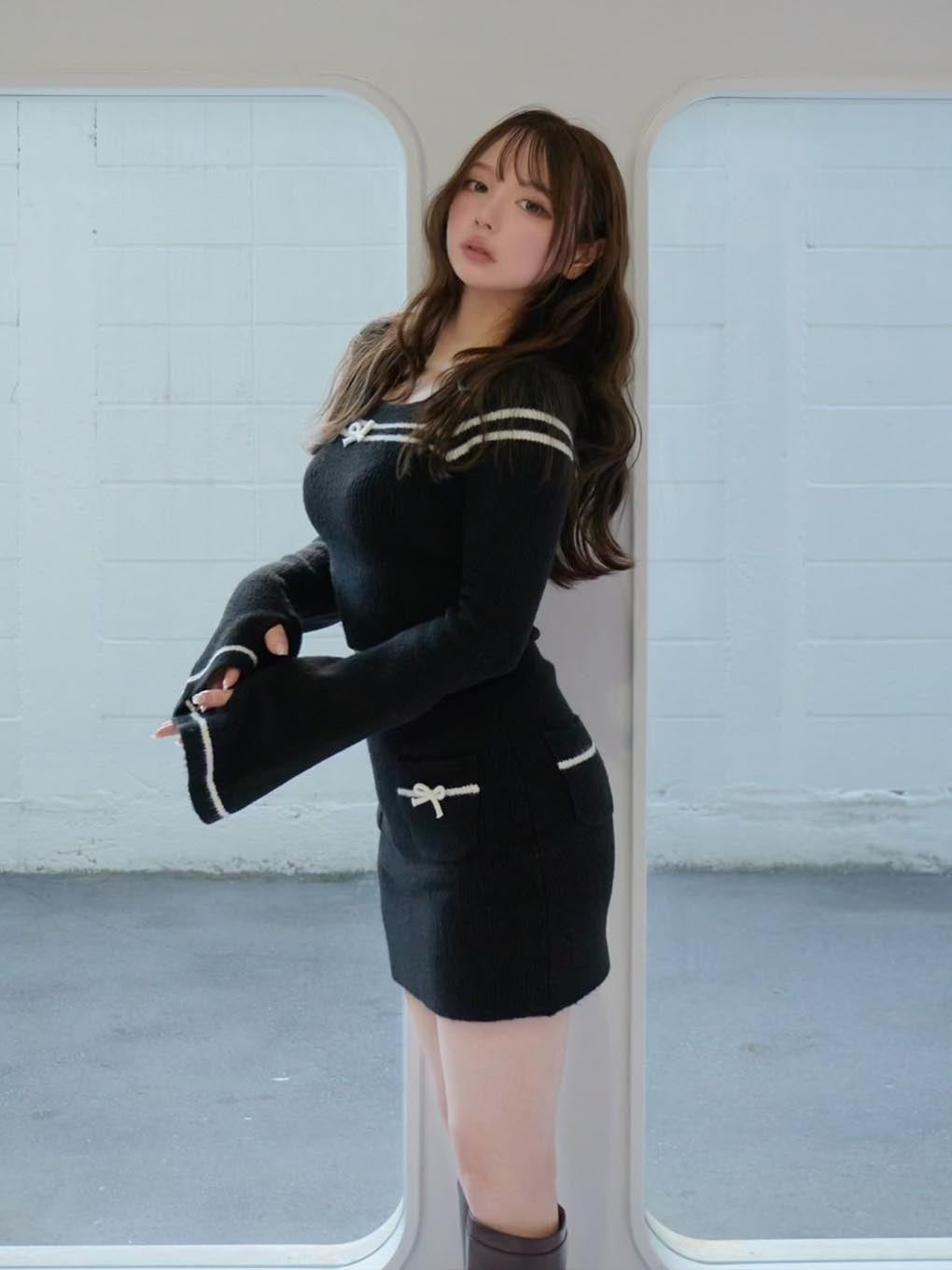 Blair ribbon knit tops