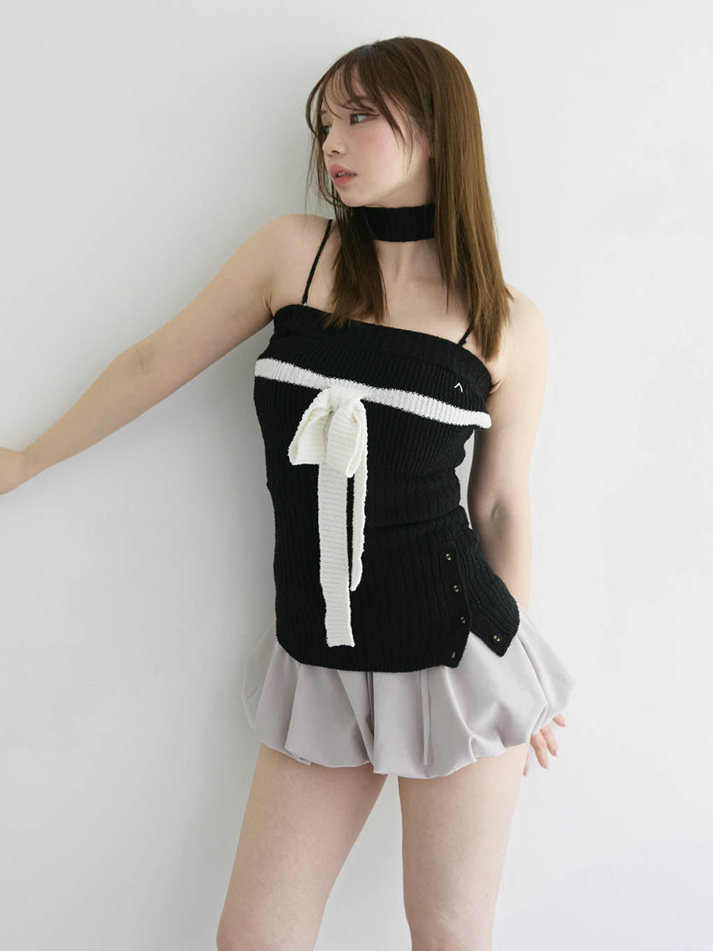 Candice ribbon bare tops