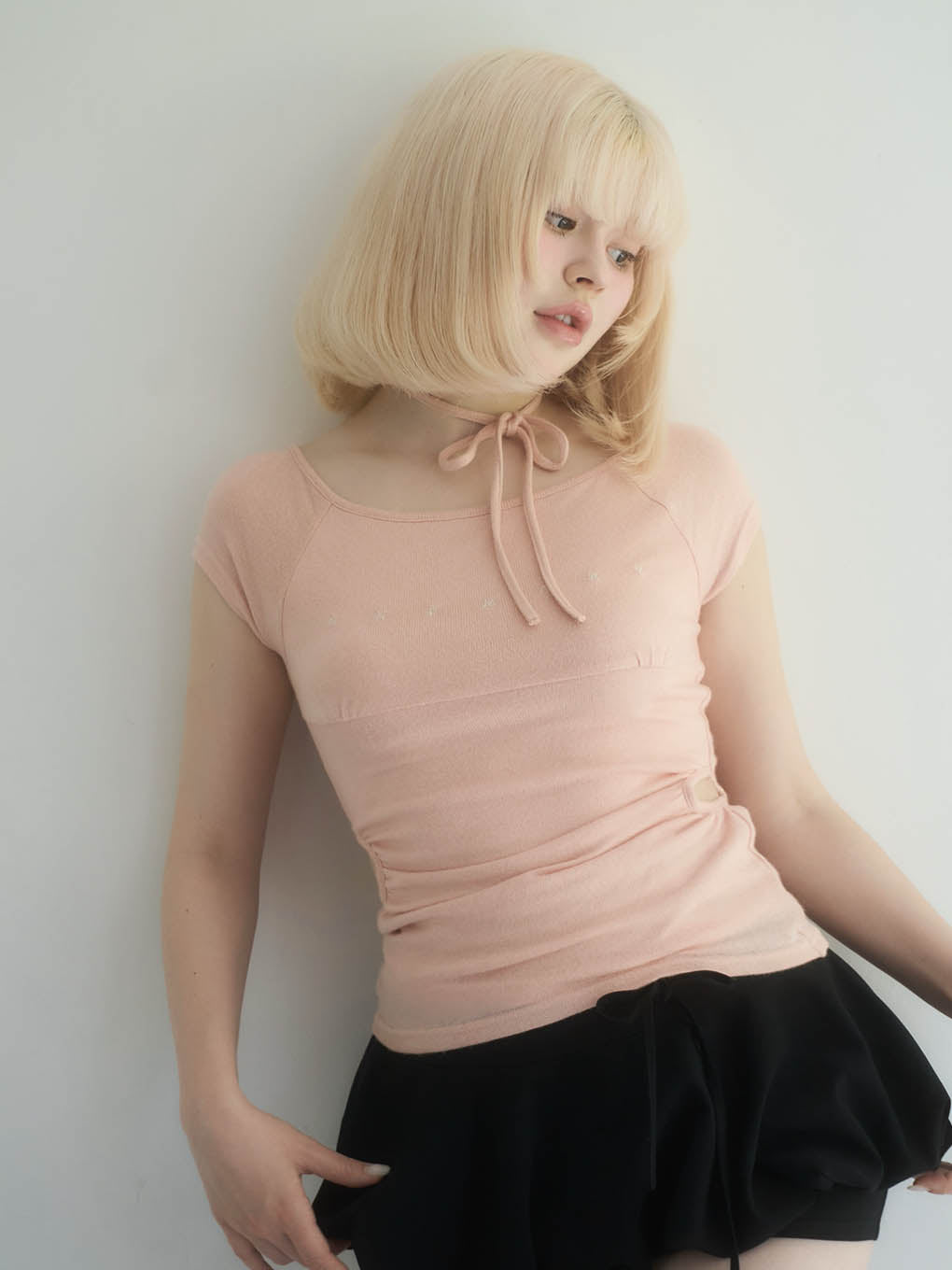 Mary logo ribbon tops