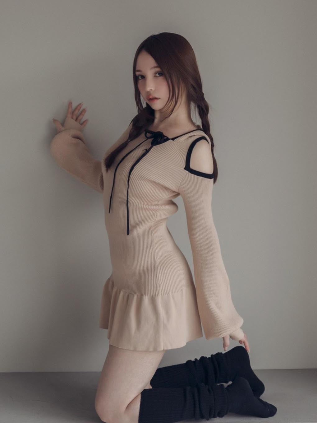 Annie ribbon mini dress