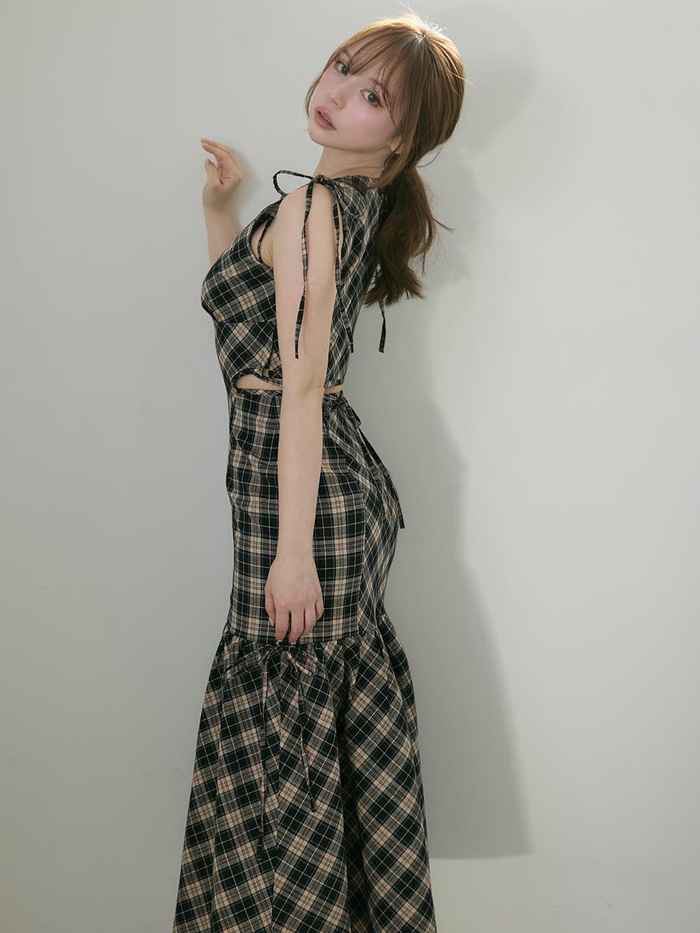 Grenda ribbon long dress