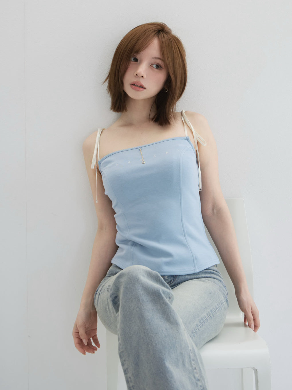 Luna charm ribbon camisole